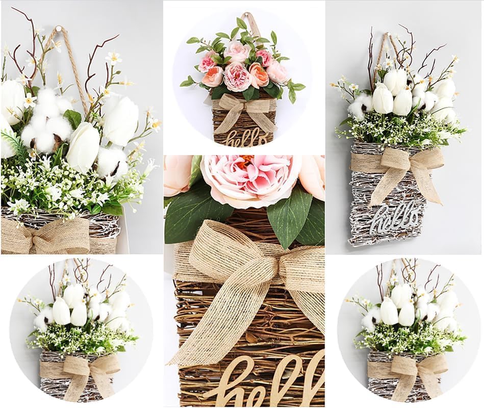 Cream Hydrangea Door Wreath - Farmhouse Decor