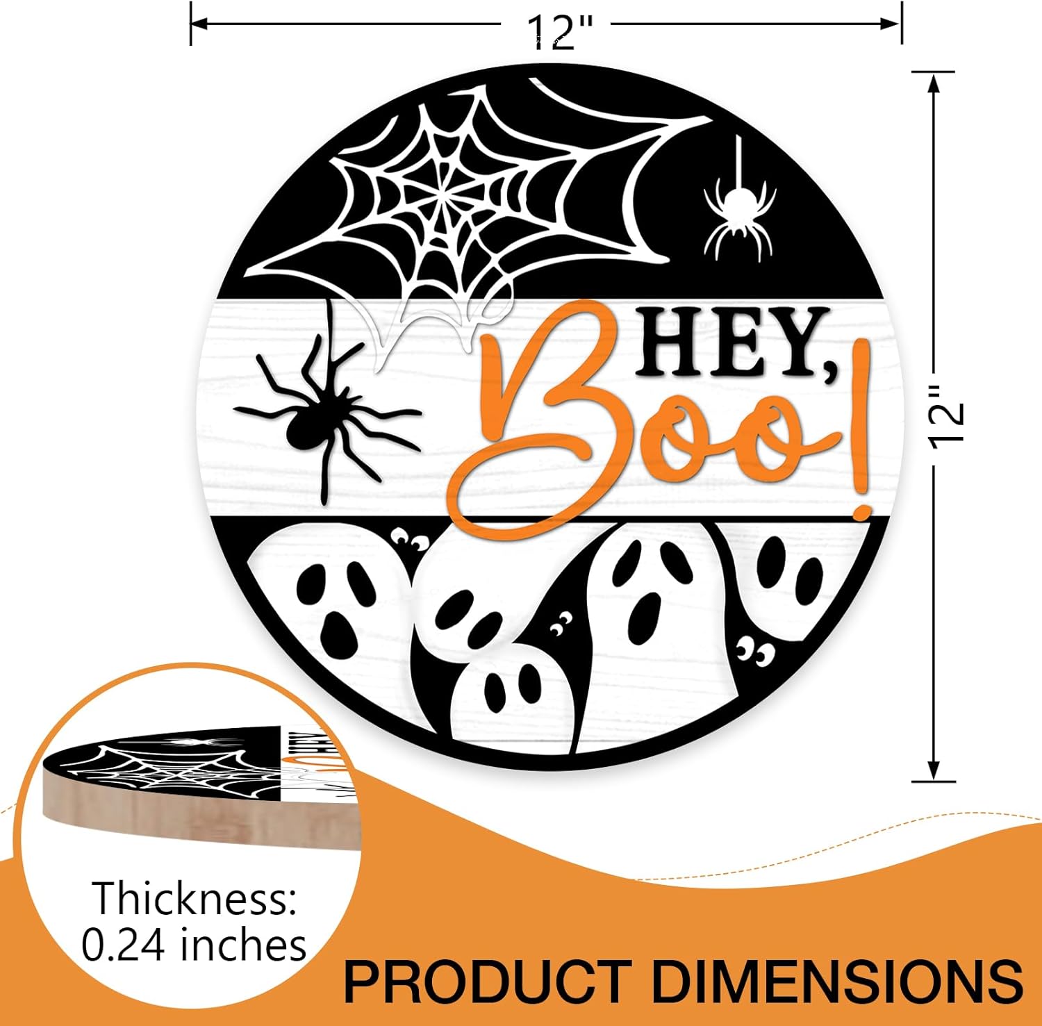 Deroro Halloween Ghost Door Sign Decor