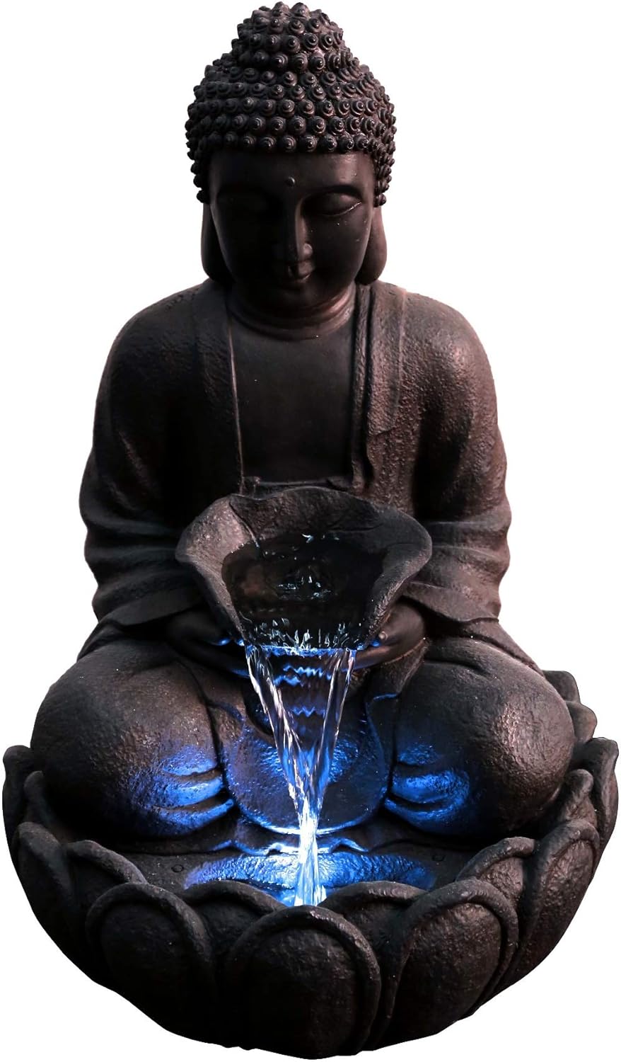 Hi-Line Gift 79567 Meditating Buddha Fountain with Led 1