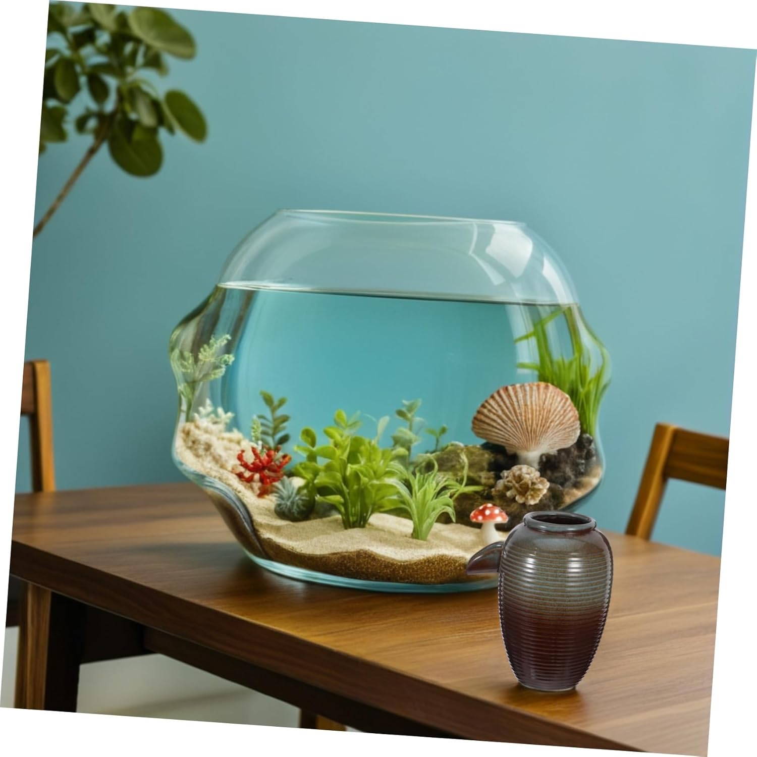 LIFKOME 2pcs Ceramic Tabletop Fountain for Indoor Decor
