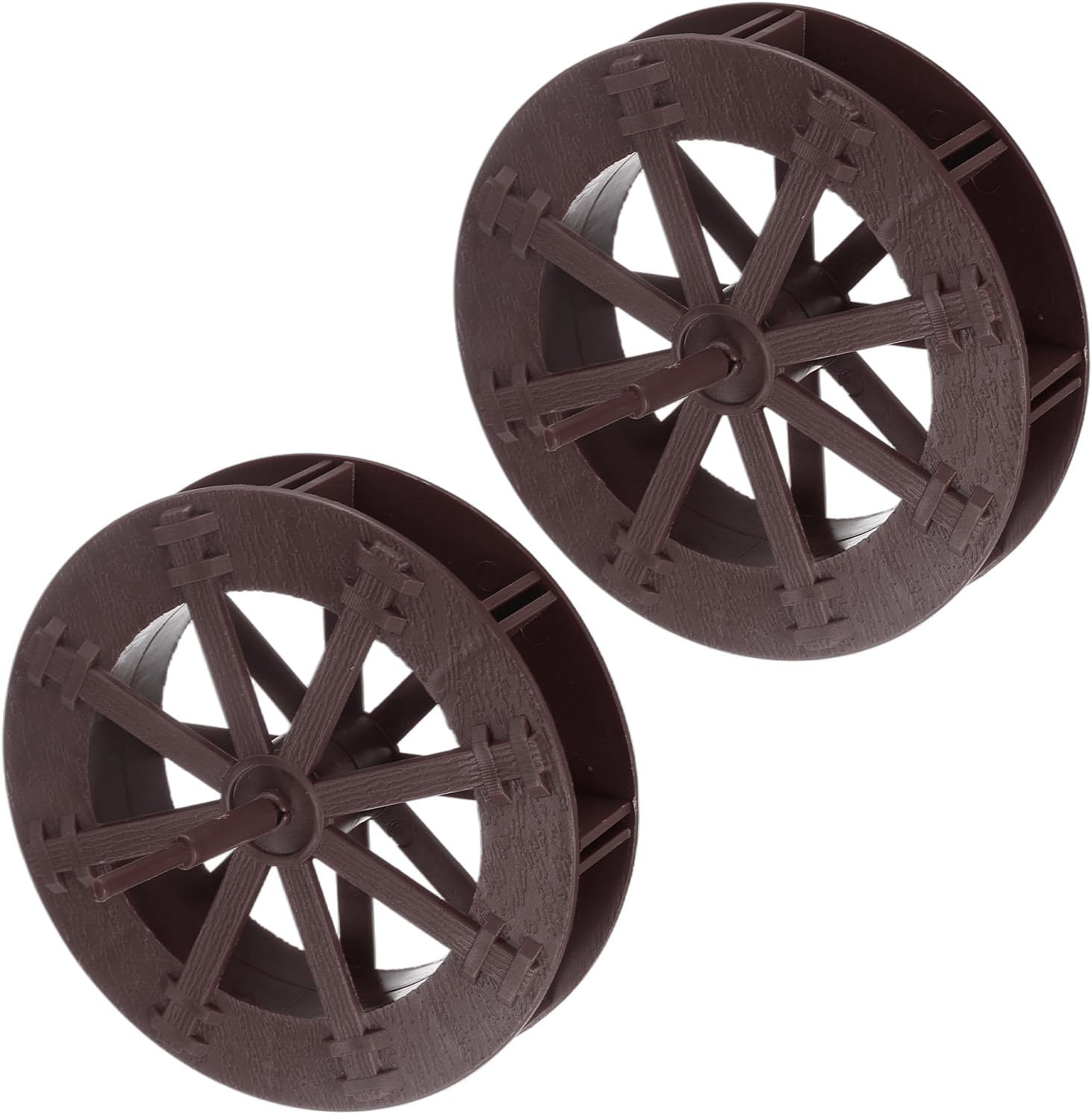 Uxcell 2 Pcs Fountain Water Wheel 43 Inch Desktop Fortune Statue Decor