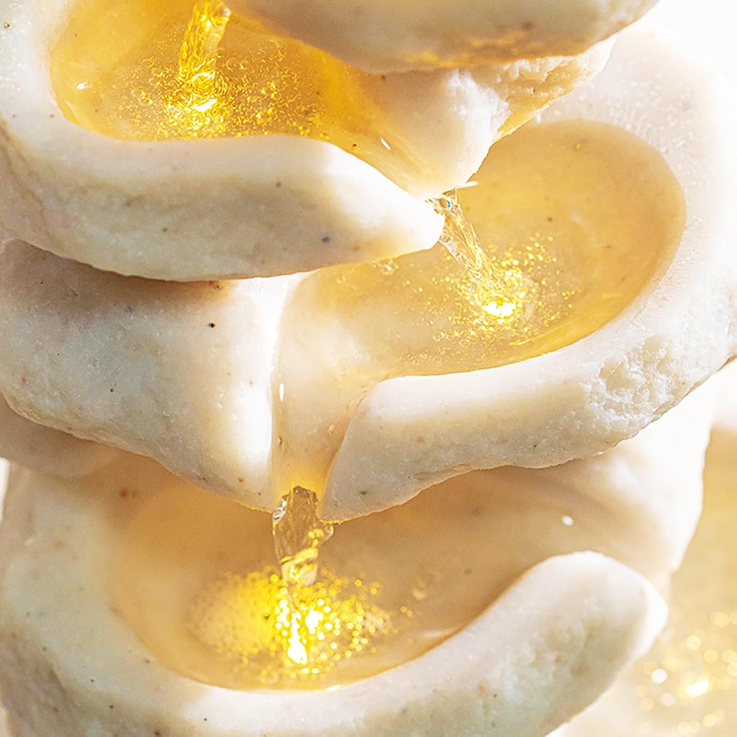Resin Desktop Fountain with LED Light White