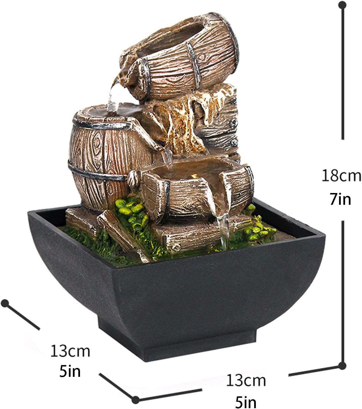 Elegant 3-Layer Tabletop Water Fountain for Home Office