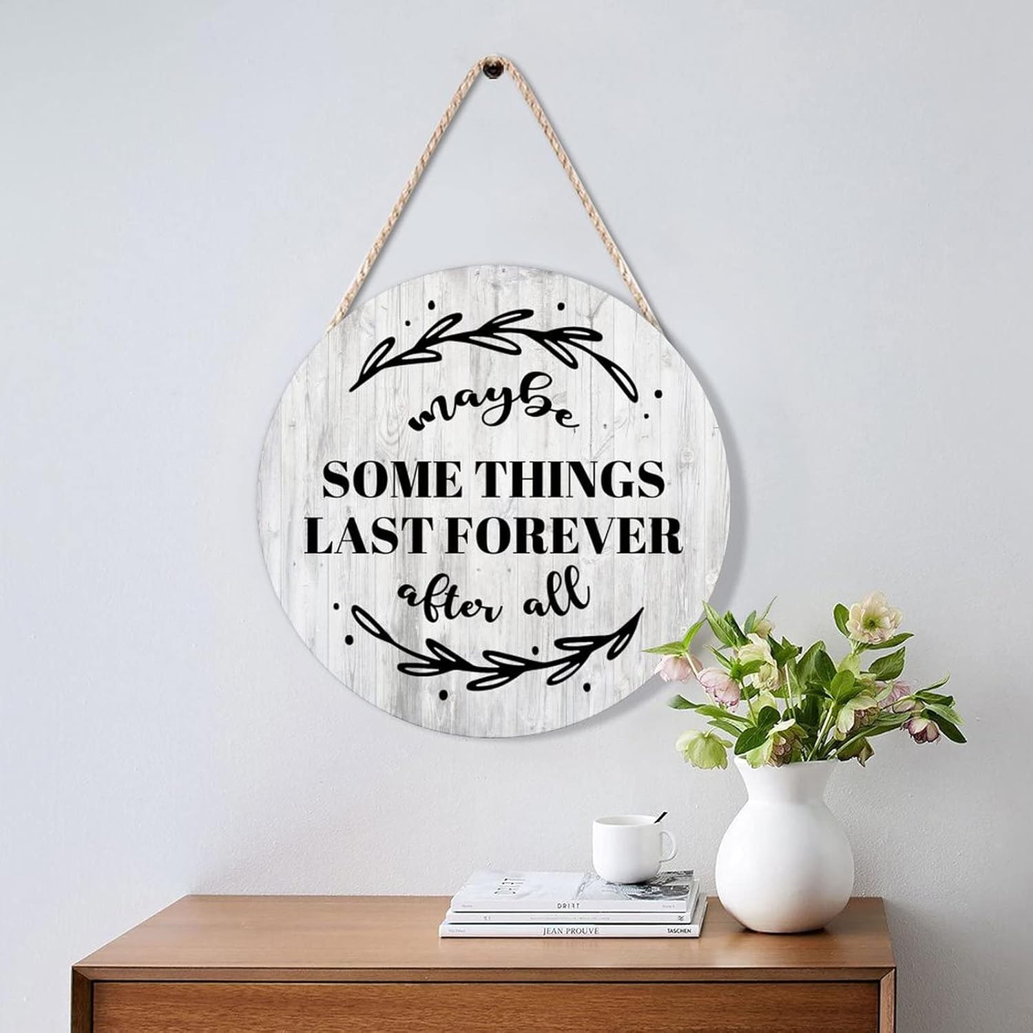 Farmhouse Front Door Hanger Funny Wood Sign Decor