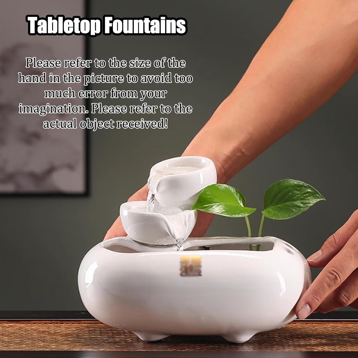 LSJINGS Creative Ceramic Waterfall Fountain for Home Office Living Room