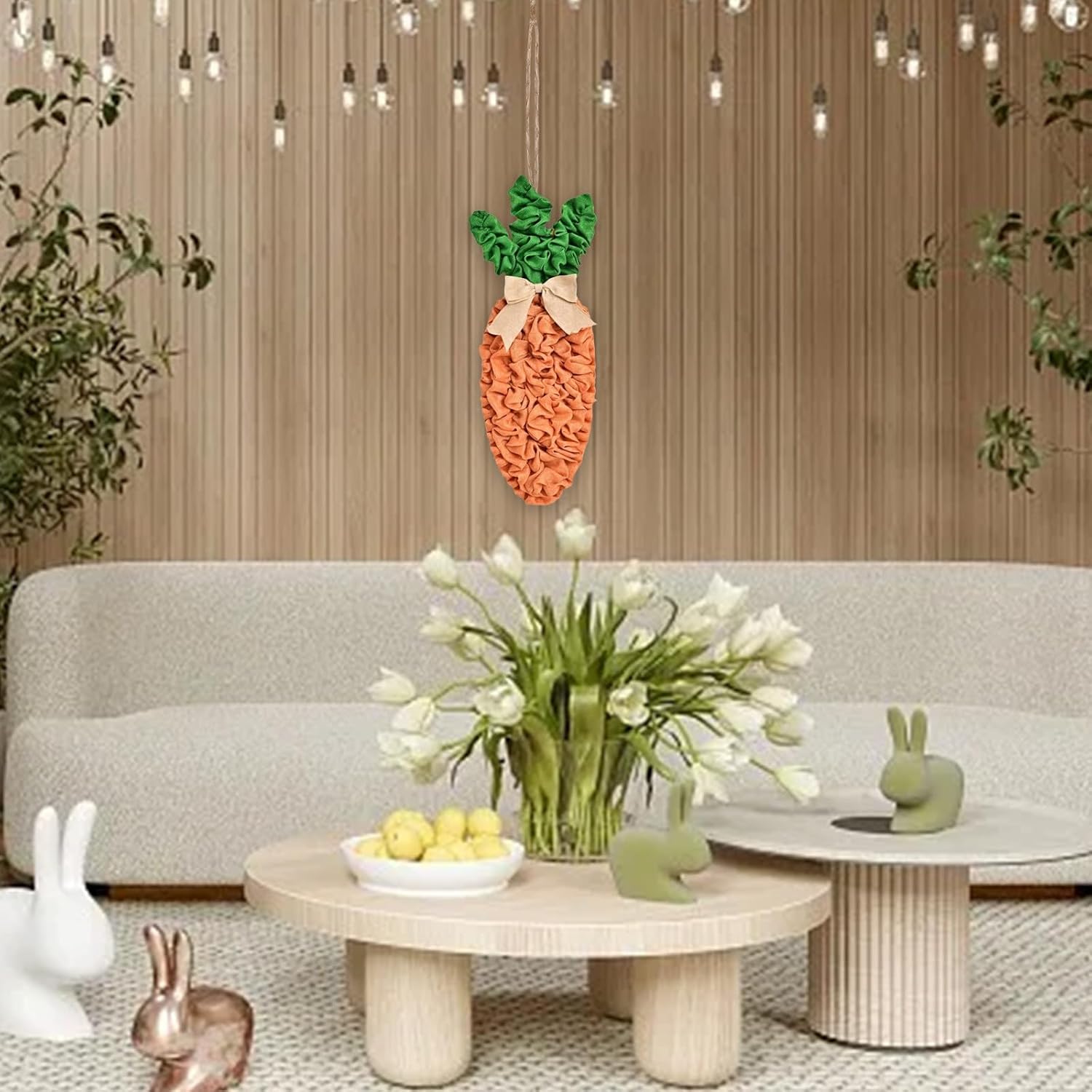 Adorable Easter Bunny Wreath with Hanger