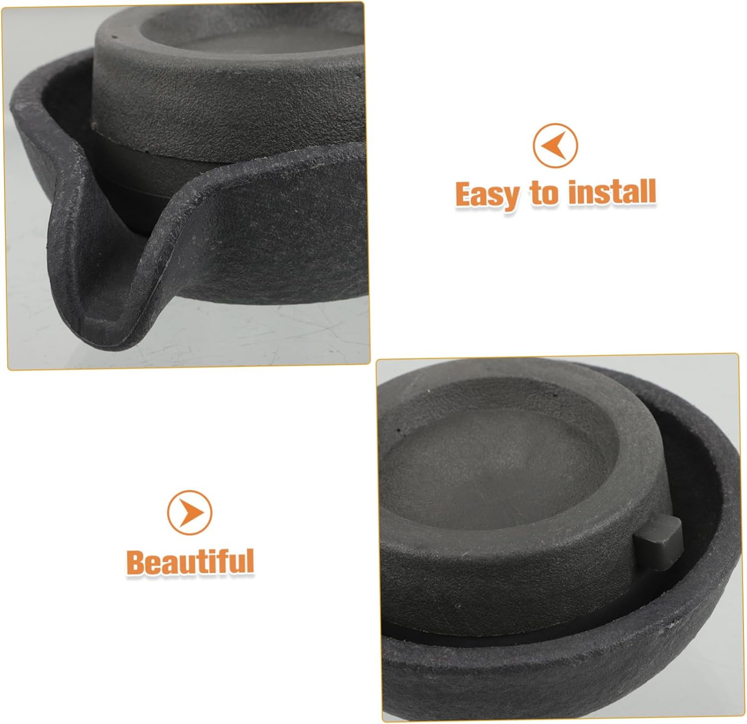 VICASKY Decorative Tabletop Fountain Millstone Water Feature Compact Easy to Maintain