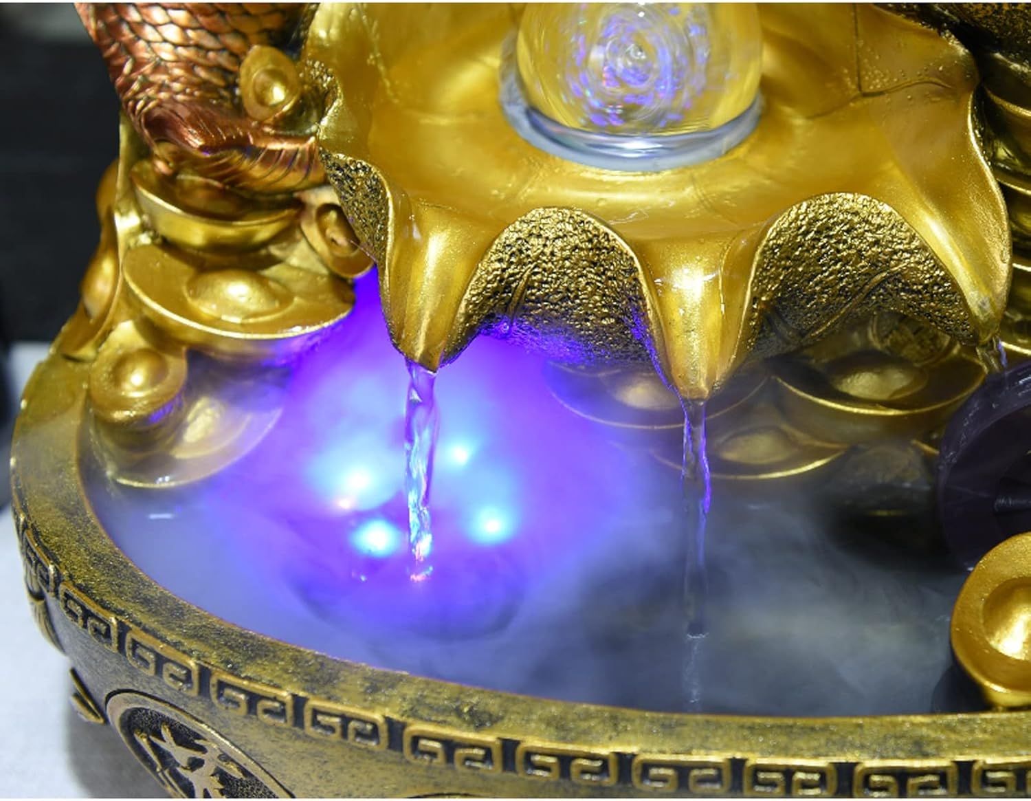Gold Indoor Fountain for Home and Office Decor
