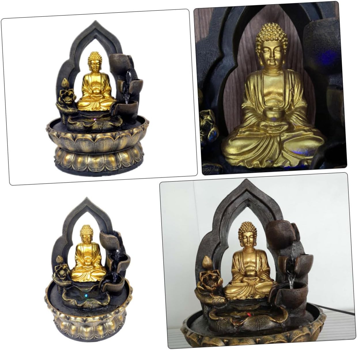 Unomor Buddha Waterfall Fountain Decor