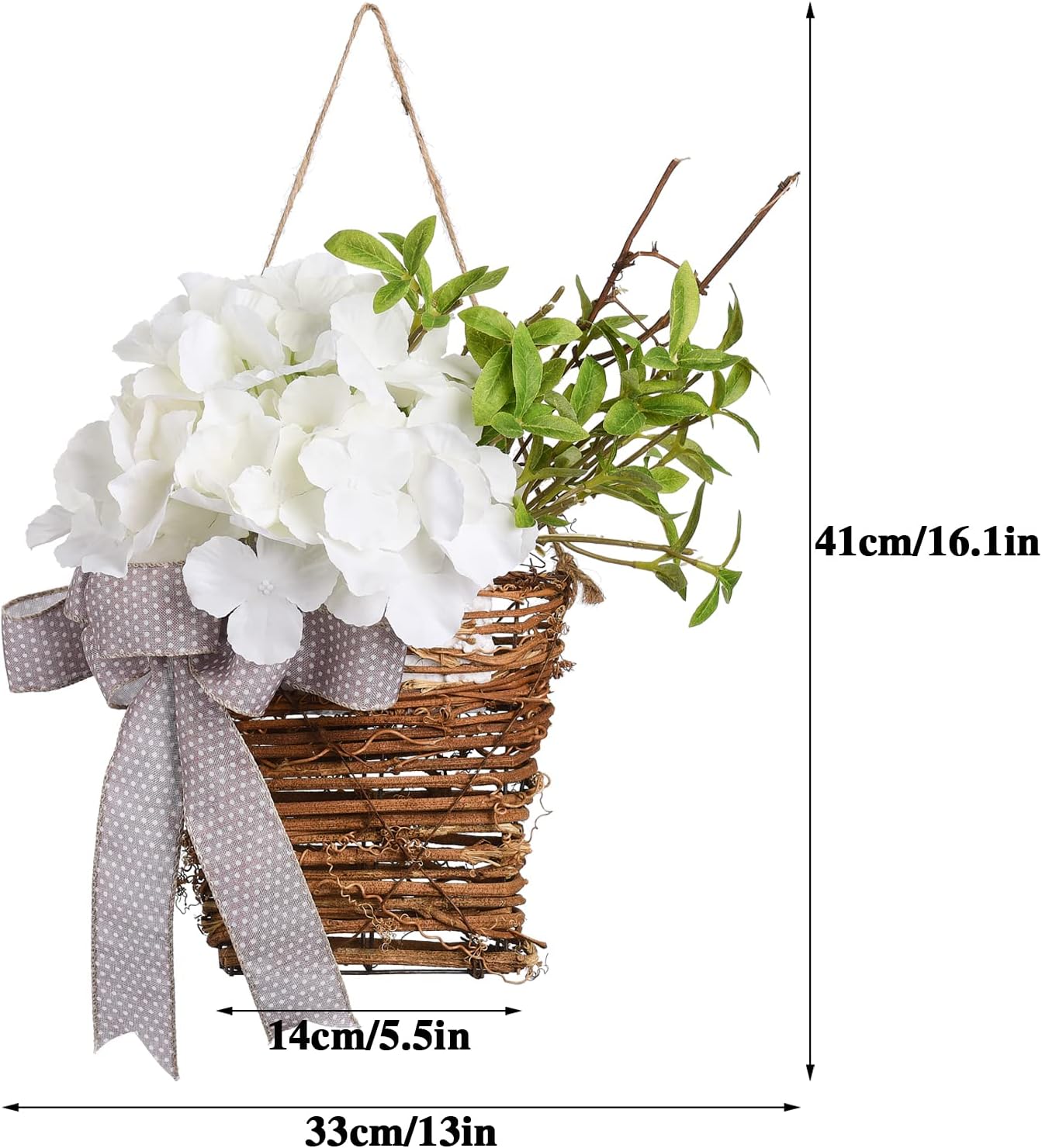 IUIBMI Spring Flower Door Wreath Decor