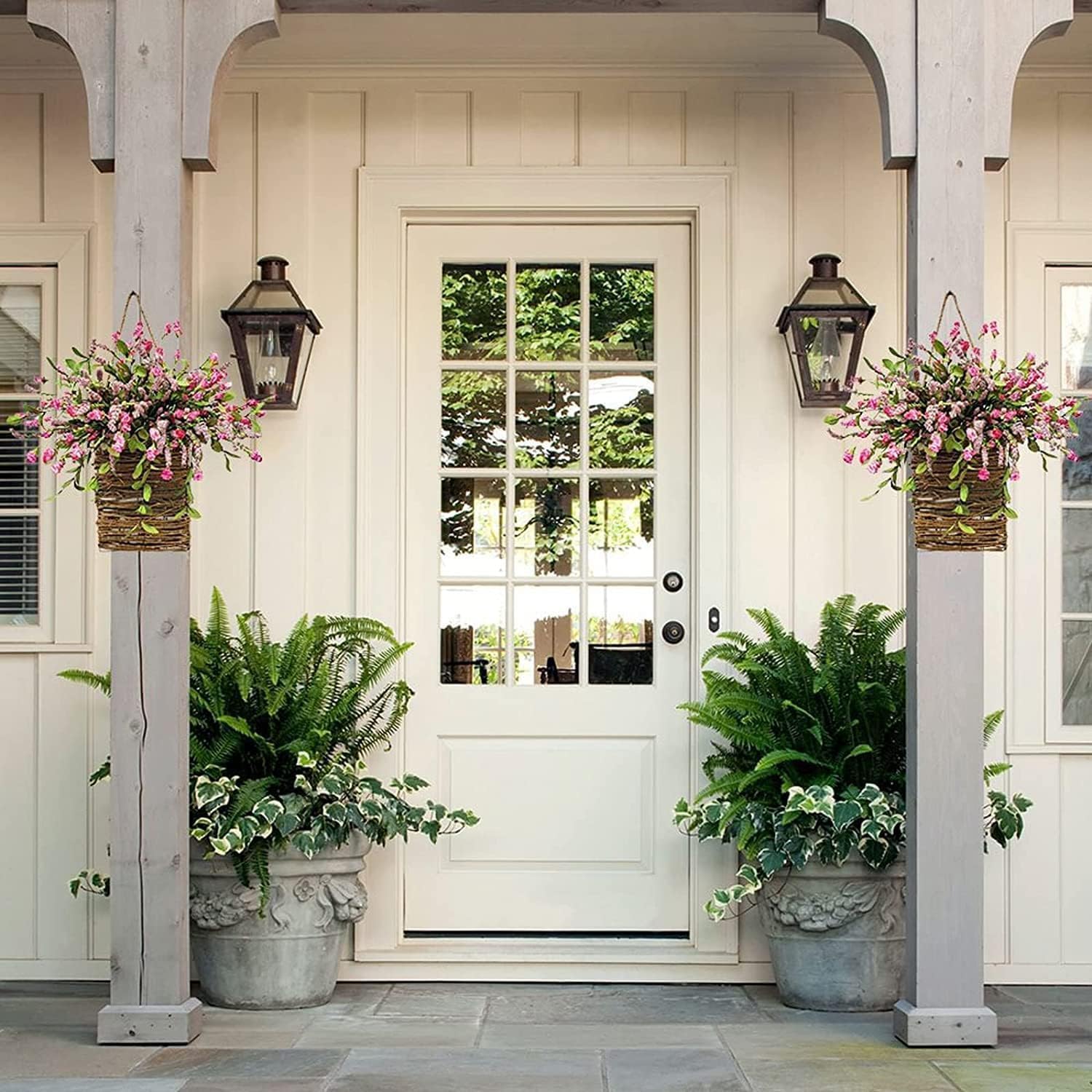 Cream Hydrangea Door Wreath - Farmhouse Decor