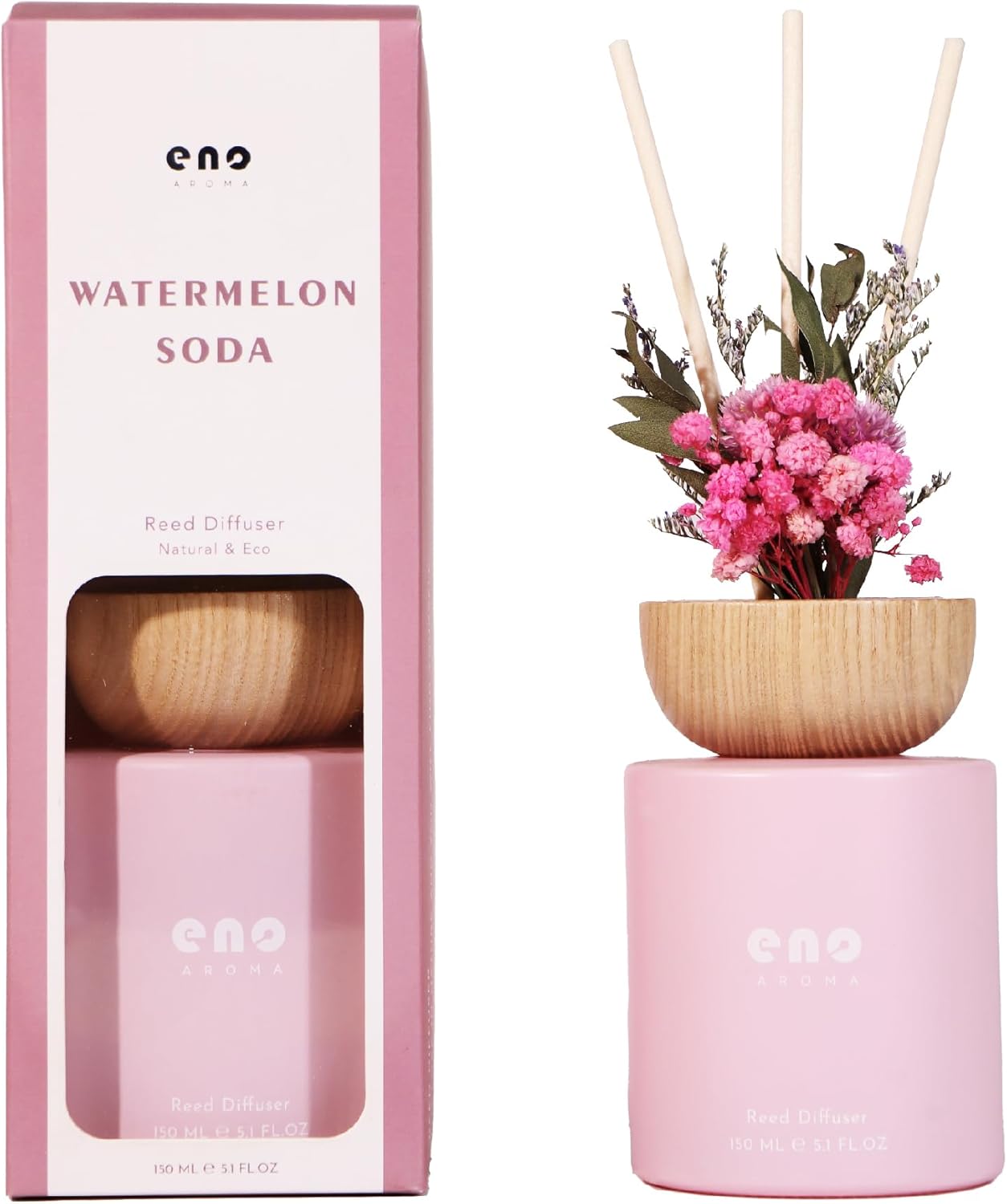 SOXCOMFY Reed Diffuser Set with Dried Flowers