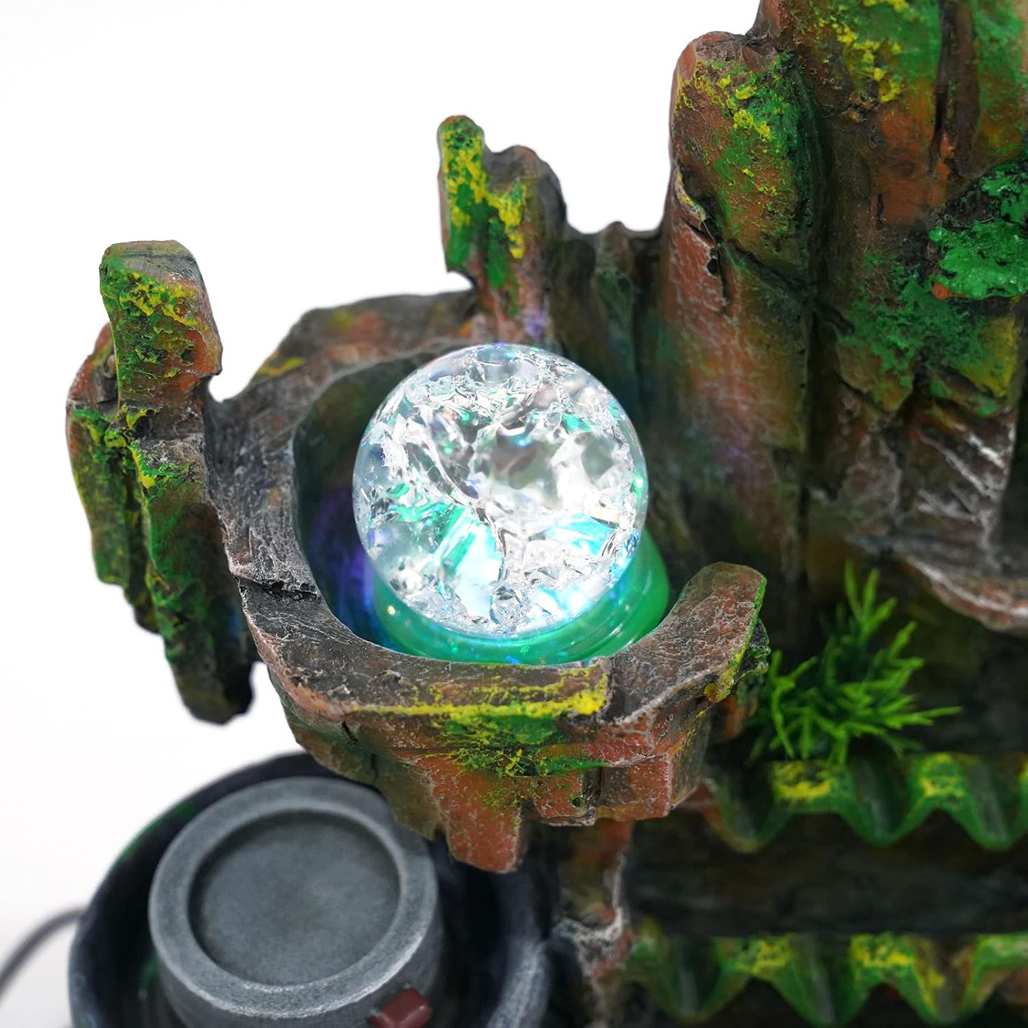 GXFCHYL Tabletop Rockery Fountain with LED Light