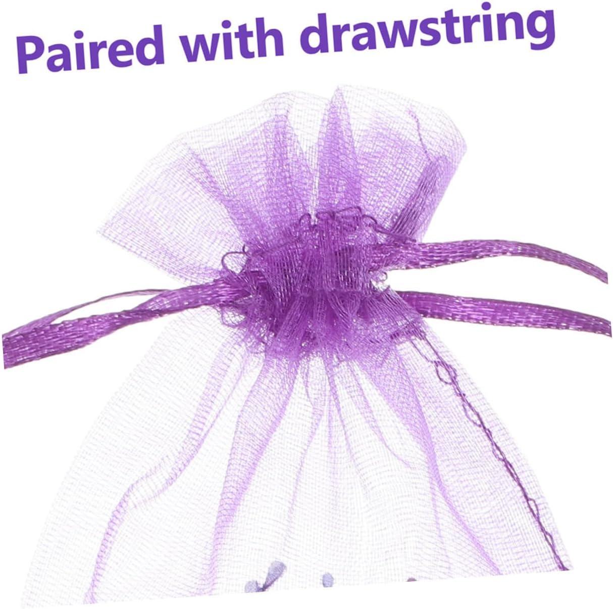 Wakauto 20pcs Lavender Drawstring Sachets for Herbs Spices and Home Decor