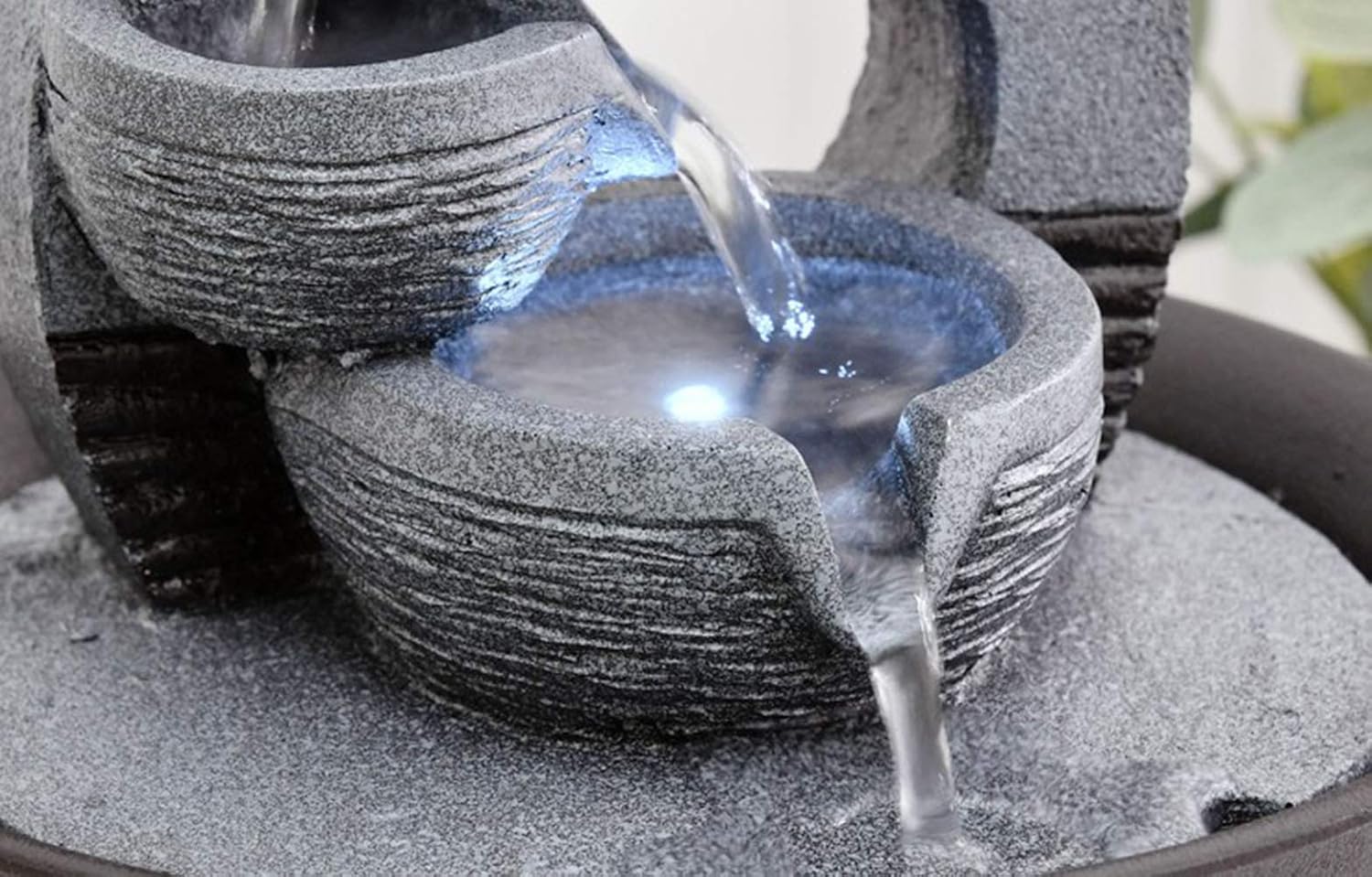 tBesme Indoor Waterfall Fountain Decor with LED Light