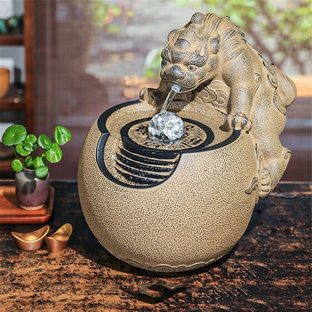 Tabletop Fountain with Lucky Beast Design