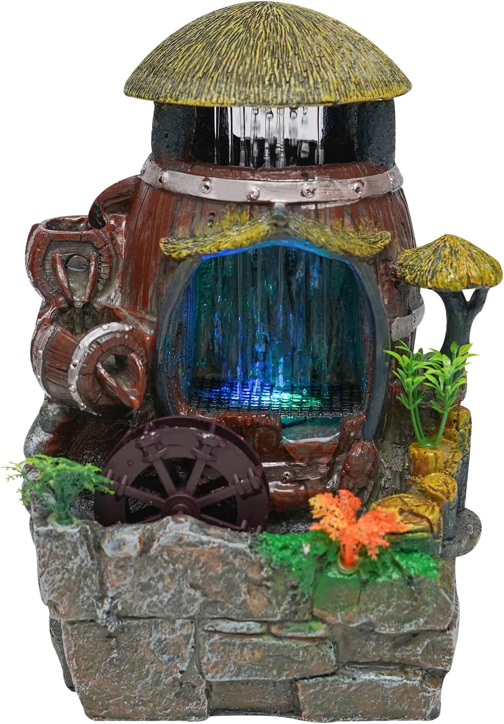Tabletop Water Garden Zen Fountain with LED Light