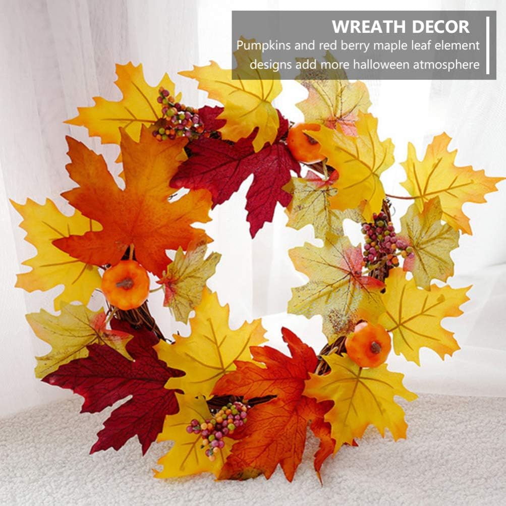 PRETYZOOM Fall Pumpkin Wreath Decor 1pc Plastic Autumn Coat Hanger Halloween Design