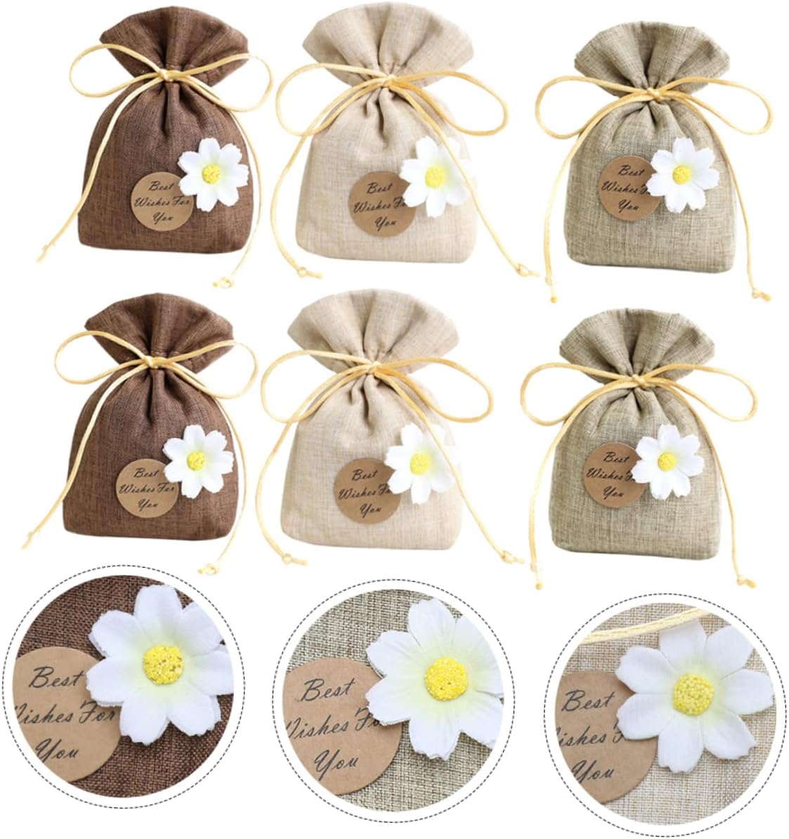 Wakauto 6pcs Lavender Sachet Bags for Wardrobe Home and Car