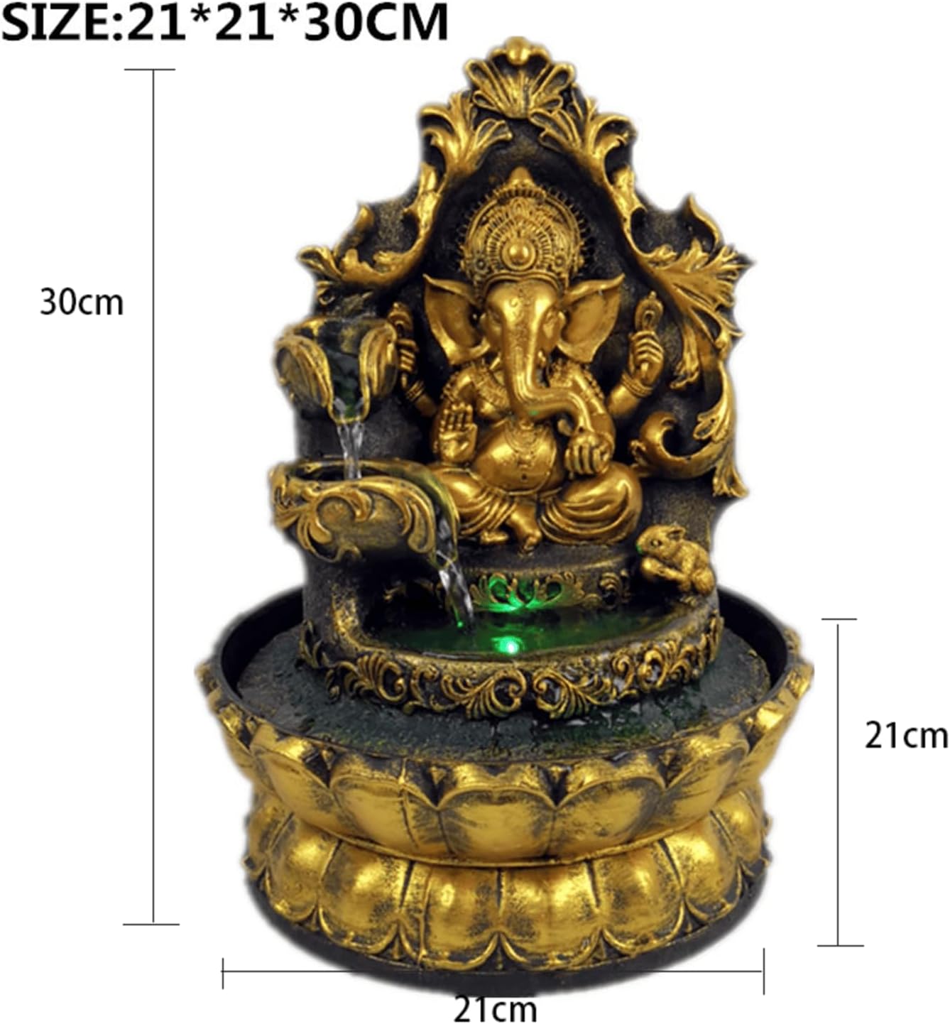 Ganesh Water Fountain with LED Lights