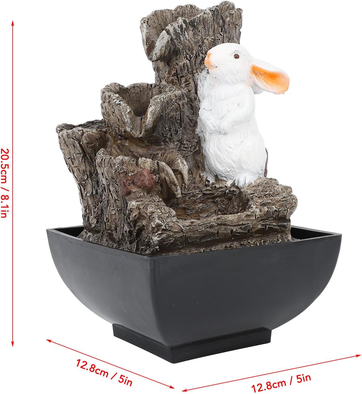 FLEXMAN Tabletop Fountain with LED Light and USB 5V Power
