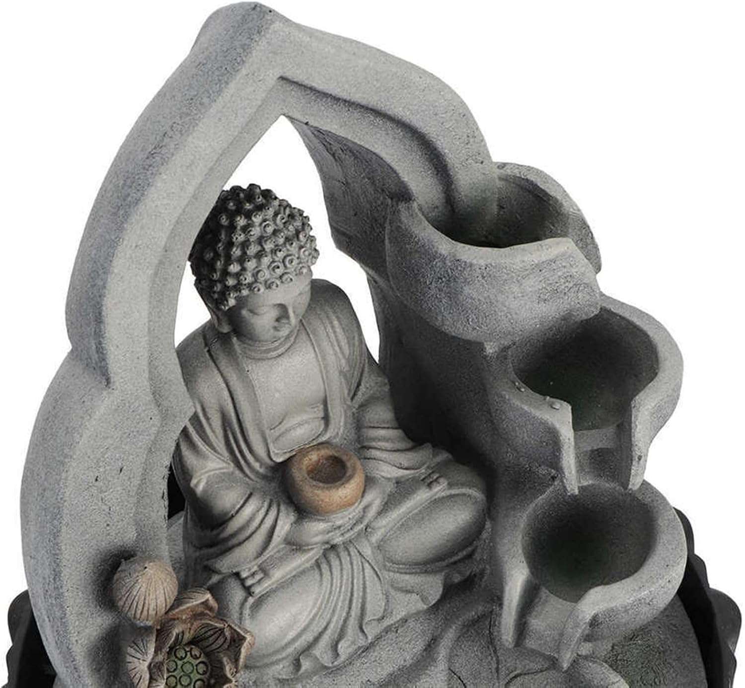 Indoor LED Resin Buddha Fountain for Home Office Decor