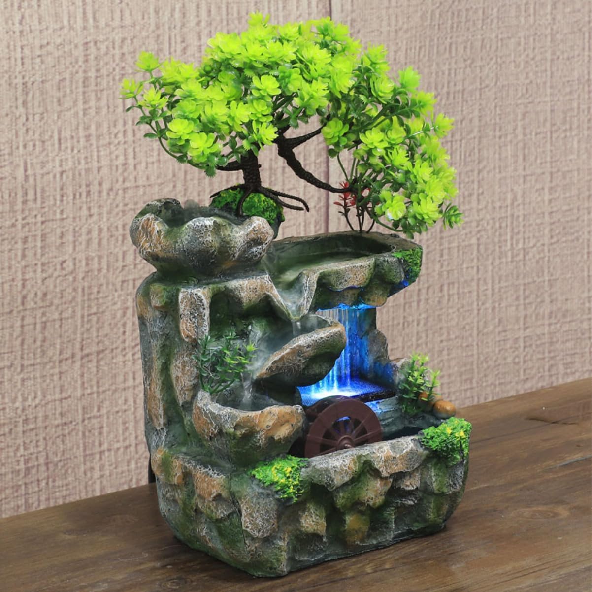 RORPOIR Decorative Tabletop Waterfall Fountain for Home and Office