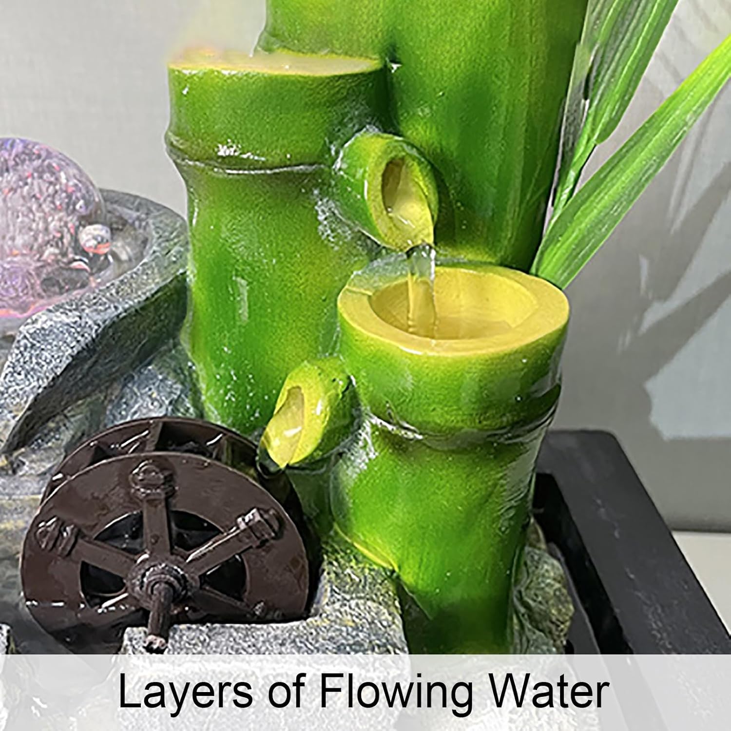 Zen Indoor Tabletop Fountain with Crystal Ball