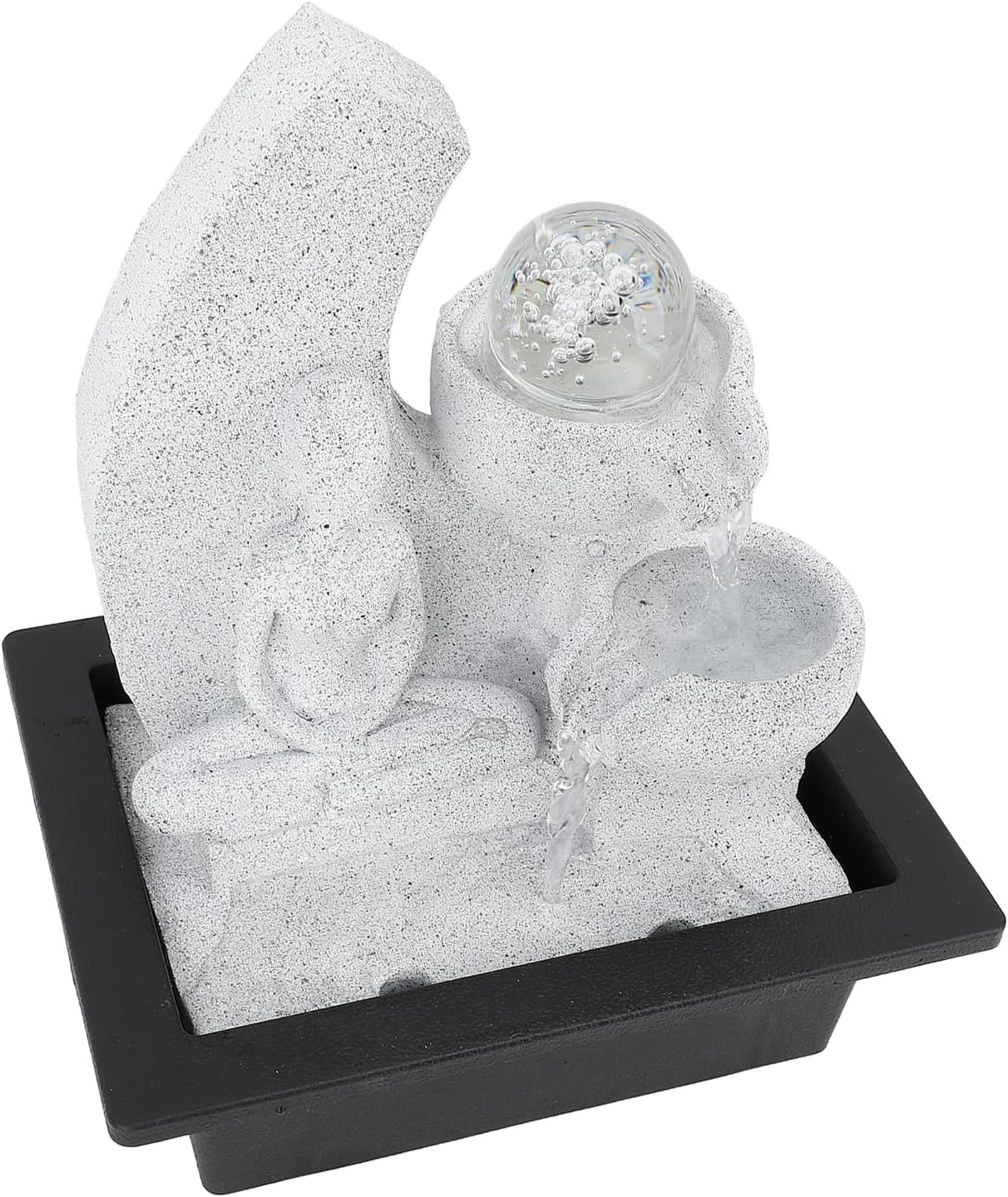 Tabletop Fountain with LED Lights and USB Power