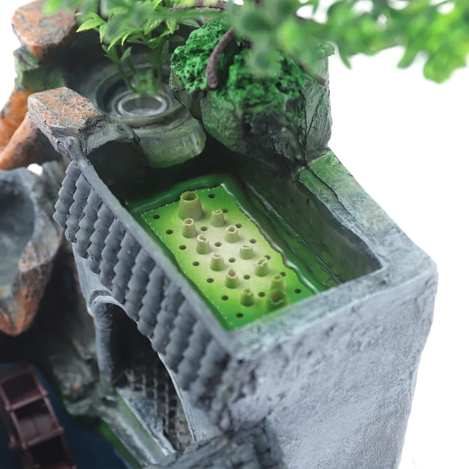 Indoor Waterfall Fountain with LED Lights for Home Office Decor