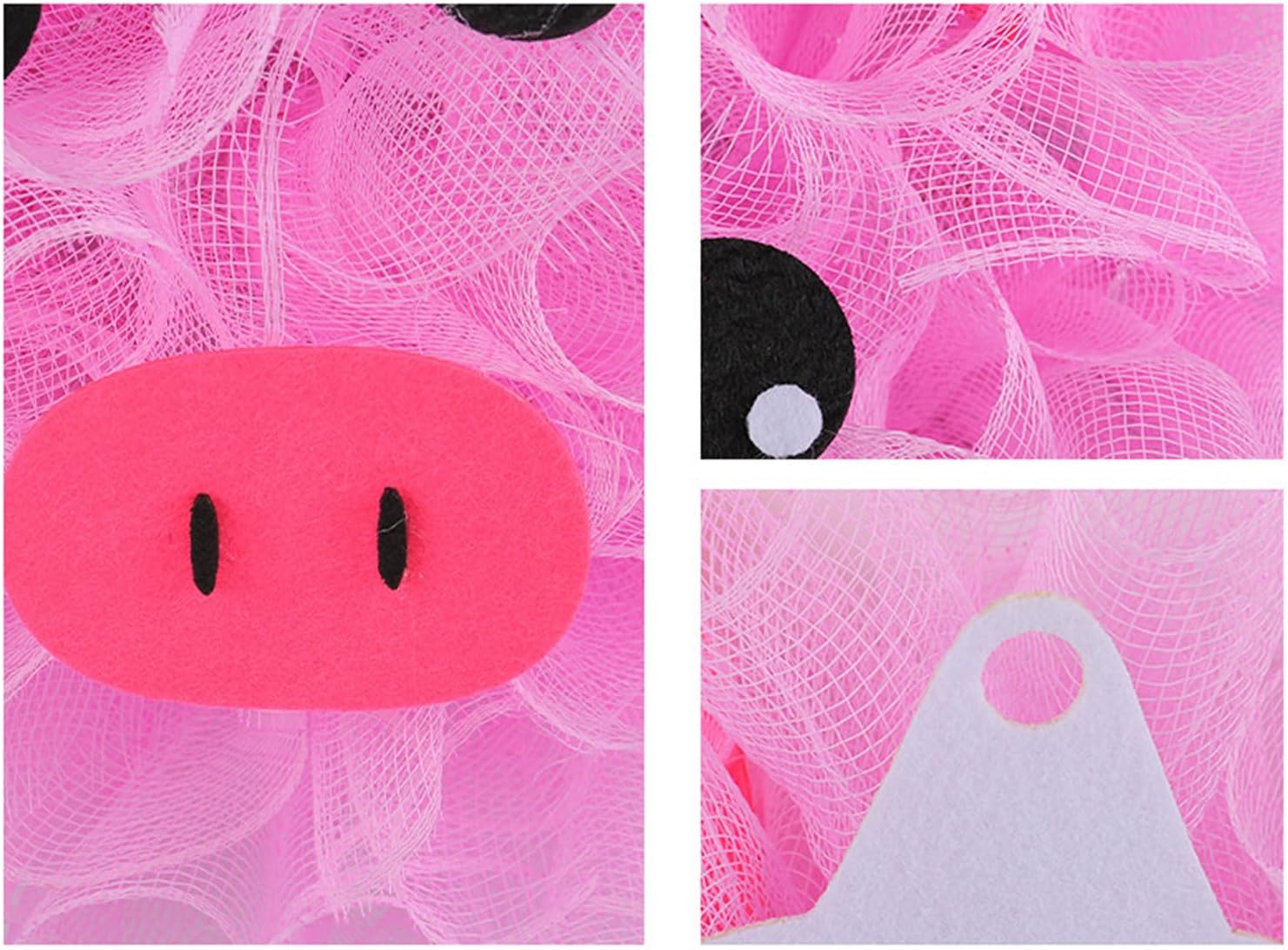 Pink Pig Door Wreath Wall Decor