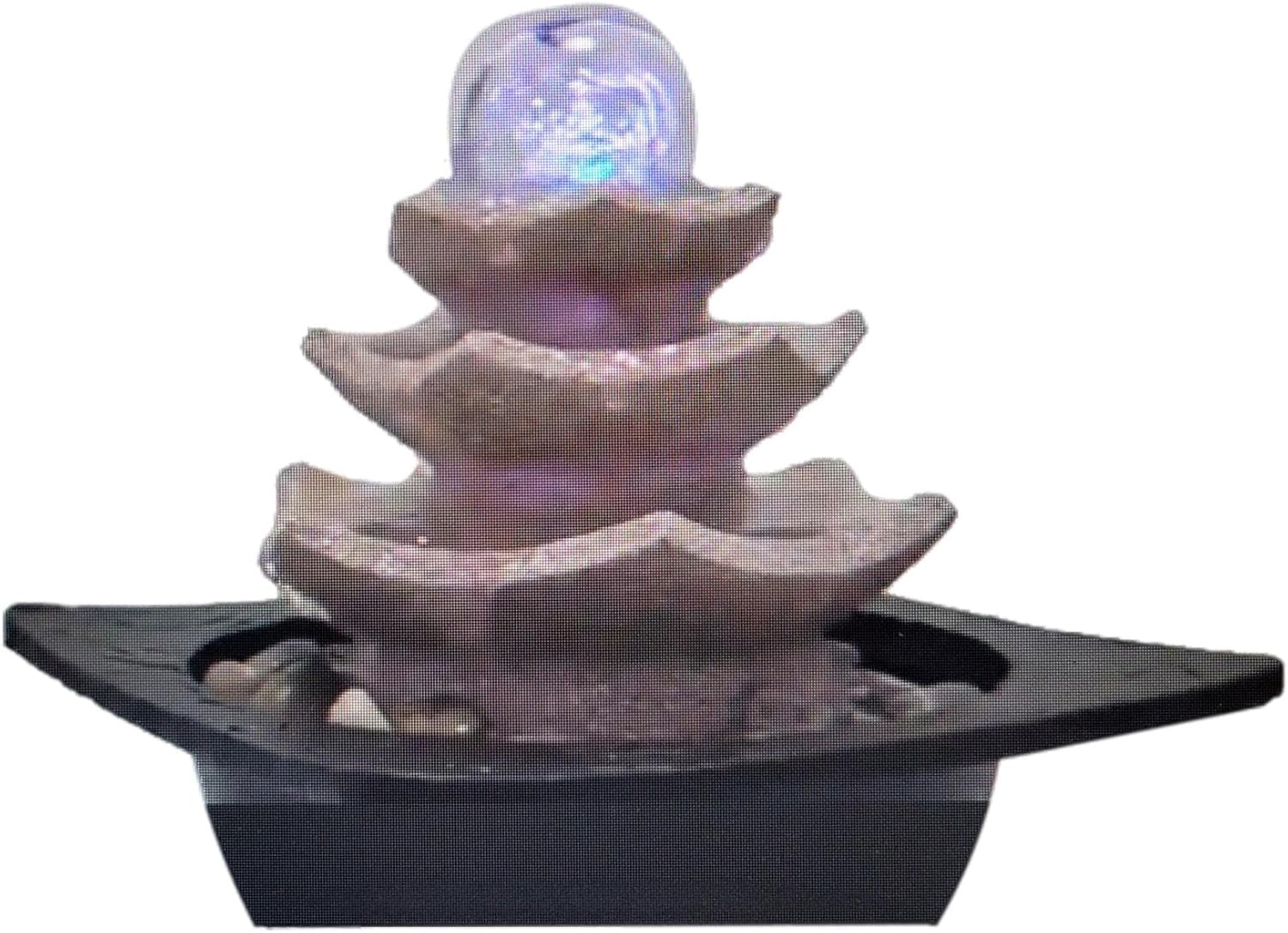 Zen Pagoda Indoor Water Fountain with LED Lights - 85x8x8 Inches