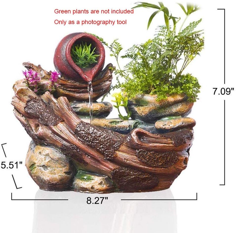 GaRcan Tabletop Fountain Indoor Waterfall Decor