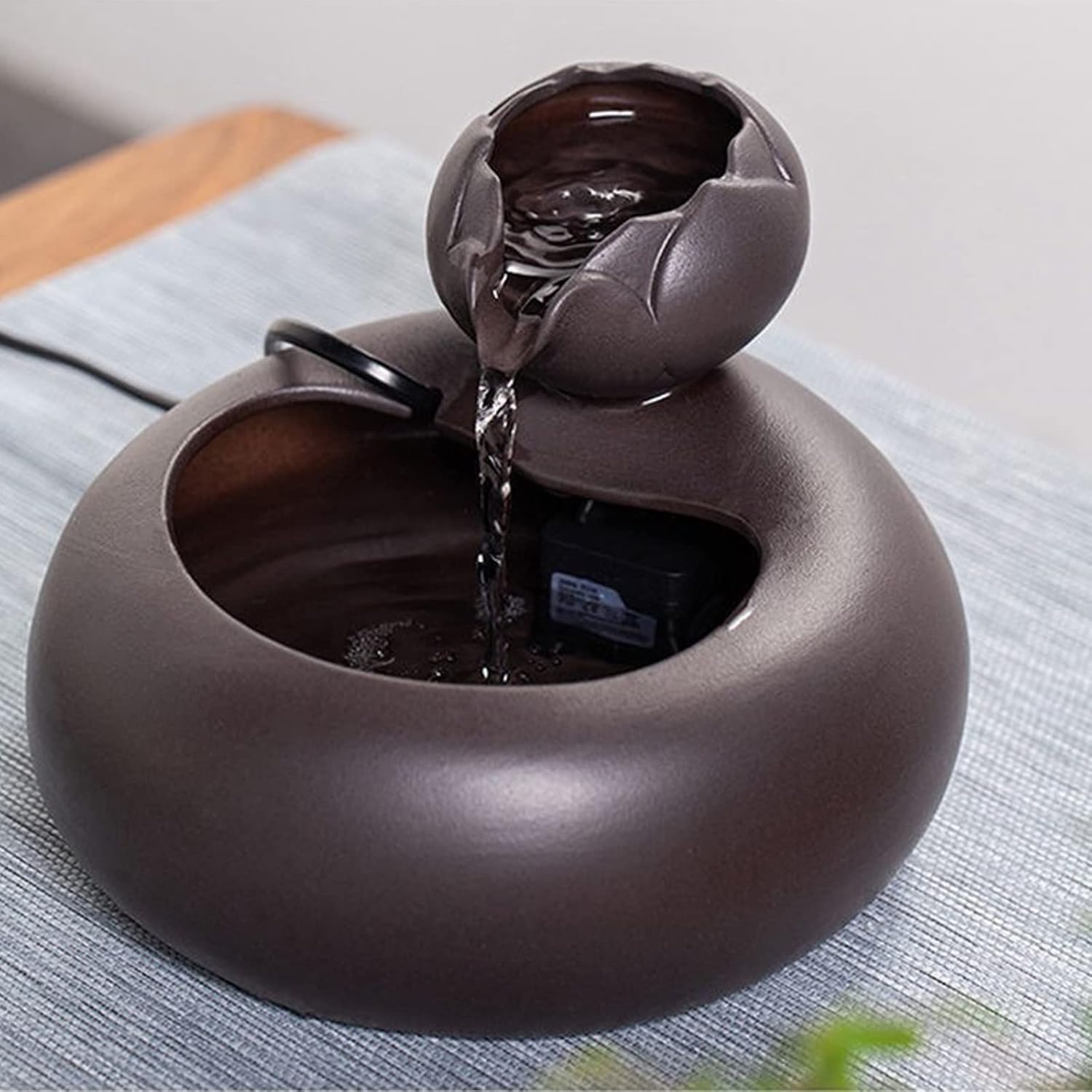 sdneNest Tabletop Fountain with Waterfall Sound