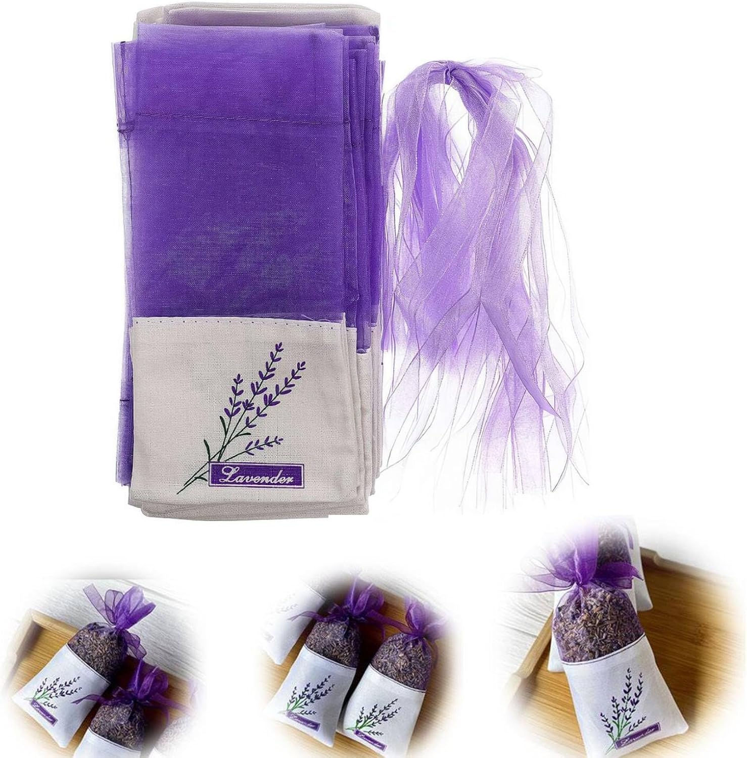 20 Pcs Lavender Sachet Bags for Home Freshener and Gifts