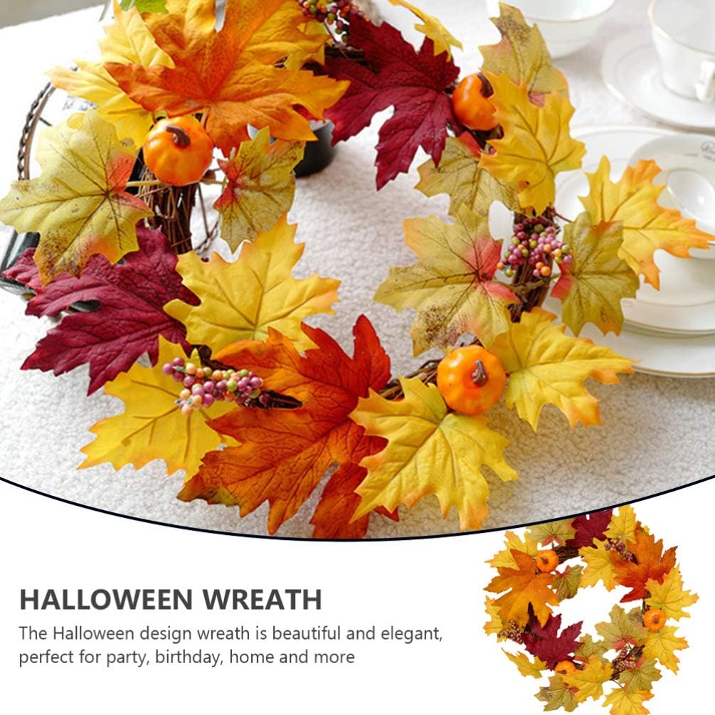PRETYZOOM Fall Pumpkin Wreath Decor 1pc Plastic Autumn Coat Hanger Halloween Design