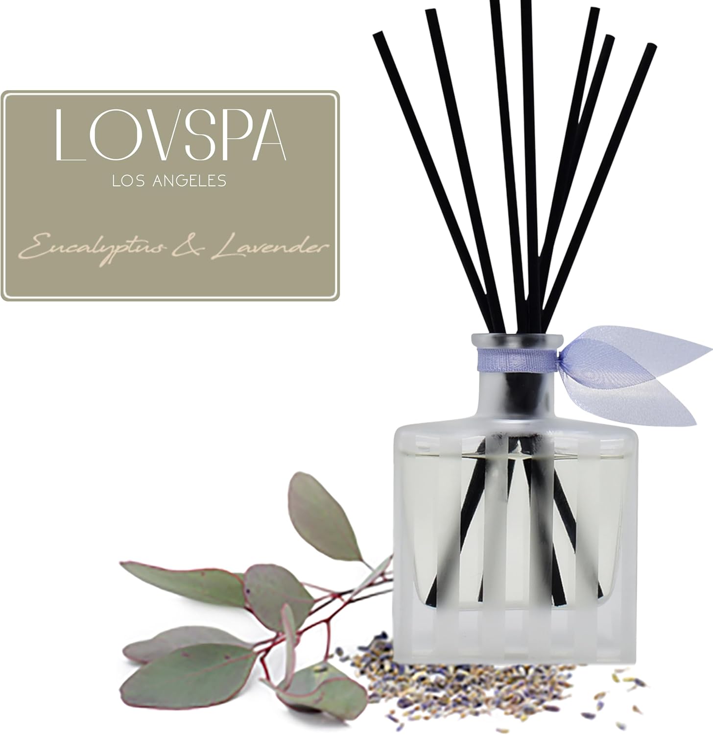 LOVSPA De-Stress Lavender Eucalyptus Reed Diffuser Set