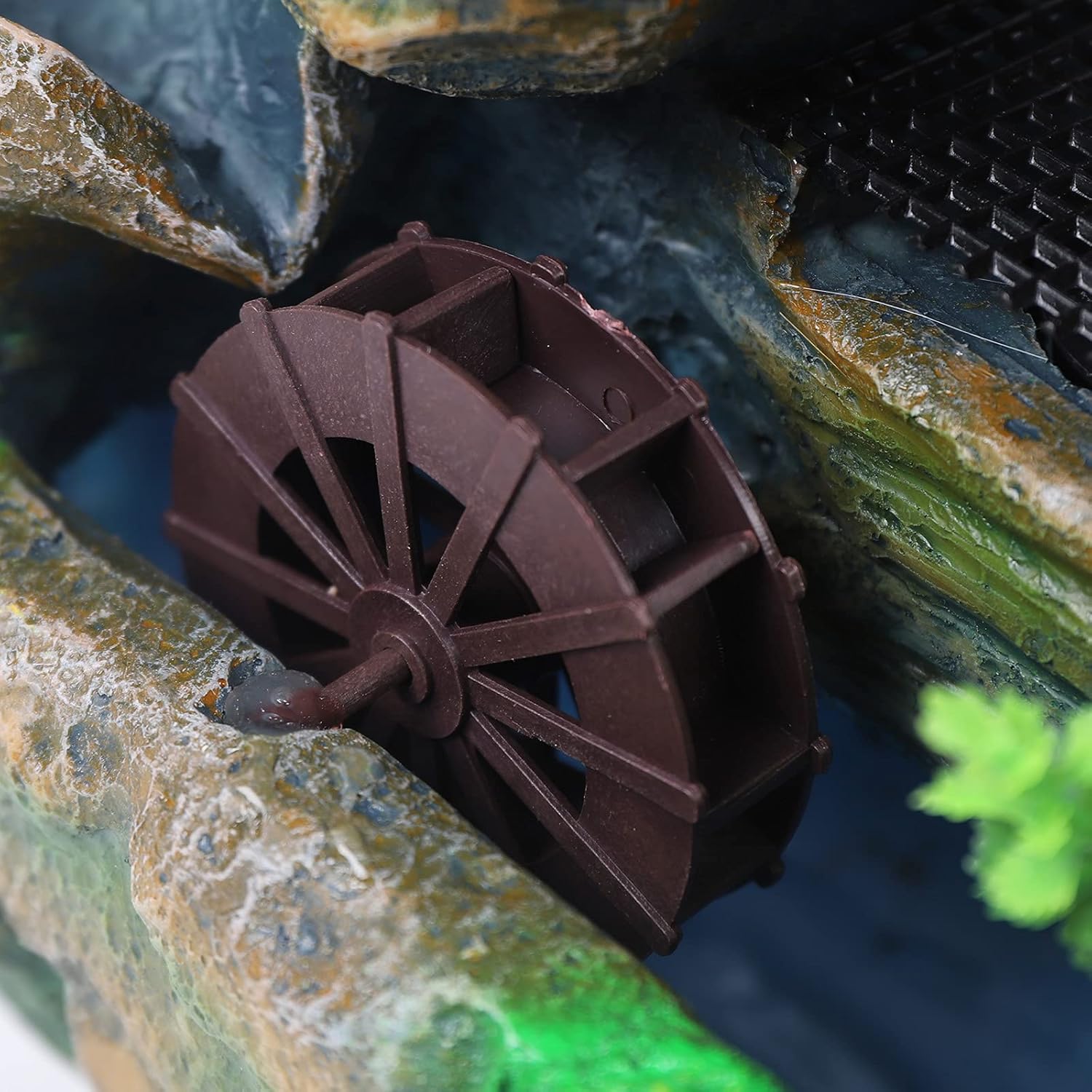 Gdrasuya10 Mini Indoor Water Fountain with LED Light for Home Office Desk Decoration