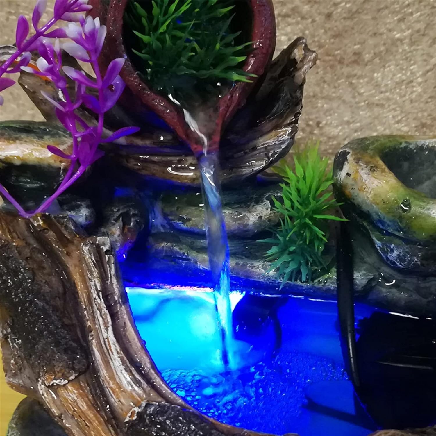 SUNESA Tabletop Fountain Indoor Decor with Plants