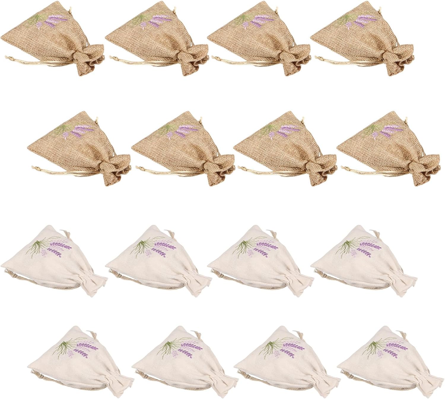 Lavender Pattern Drawstring Sachet Bags for Gifts and Crafts