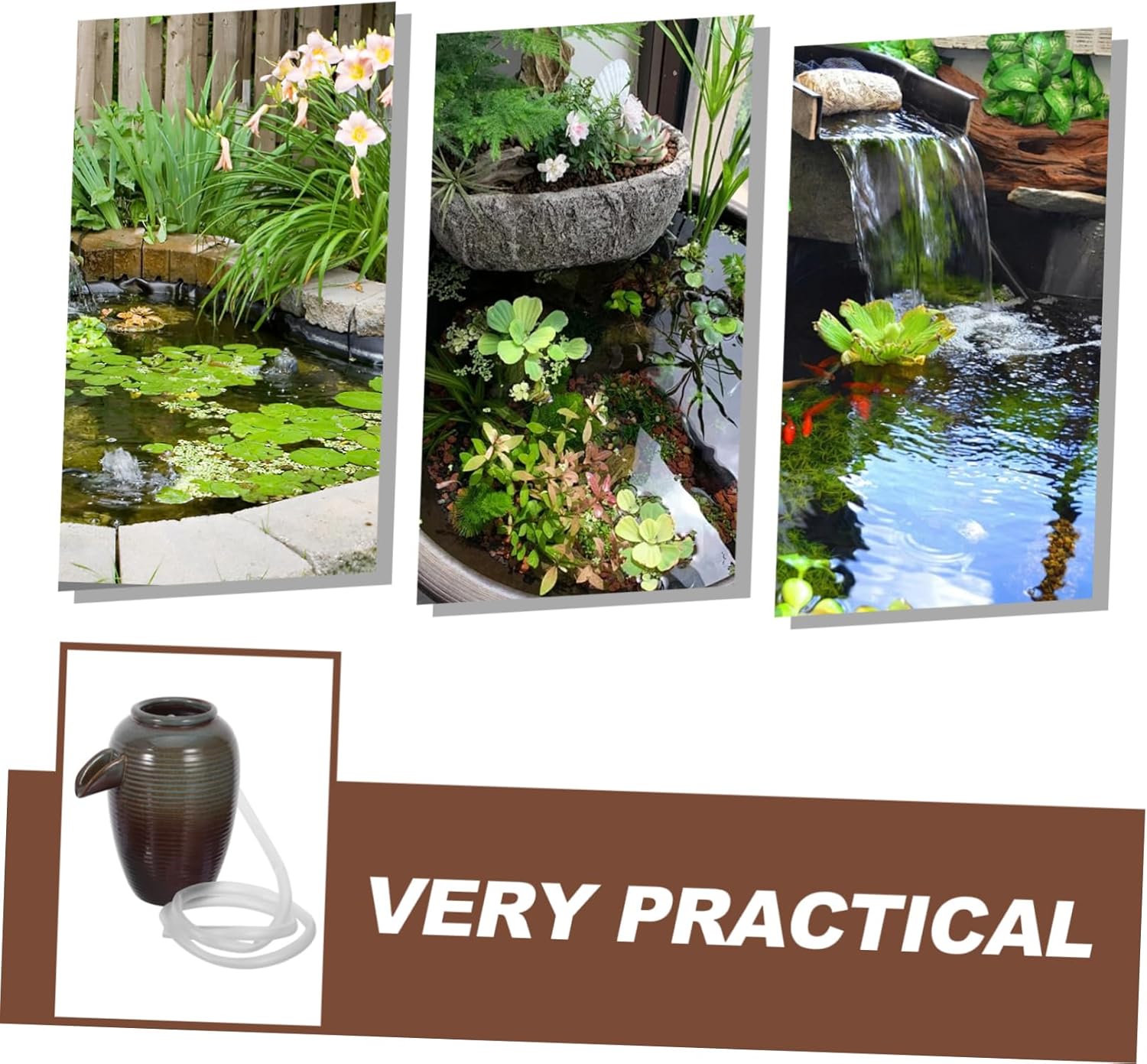 LIFKOME 2pcs Ceramic Tabletop Fountain for Indoor Decor