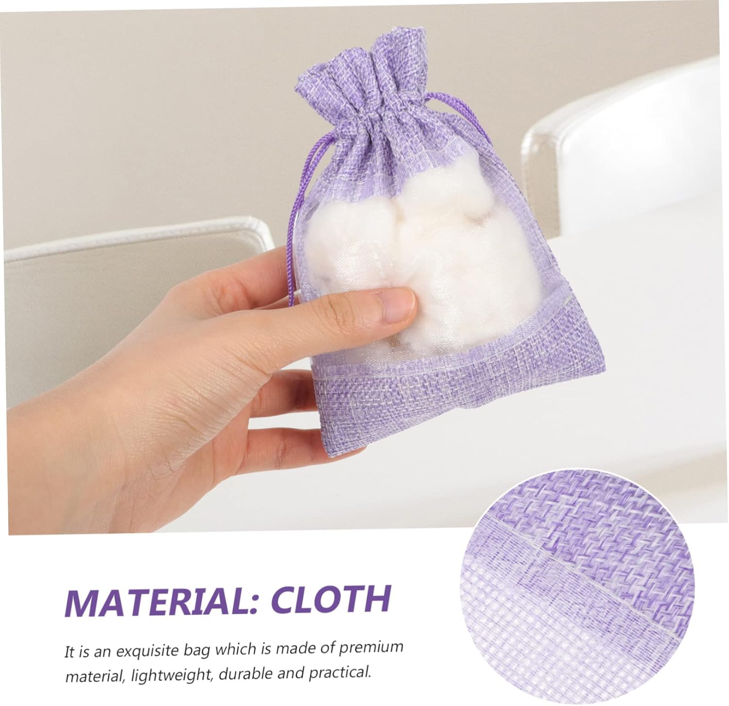 Cabilock 10Pcs Lavender Sachet Bags with Drawstring