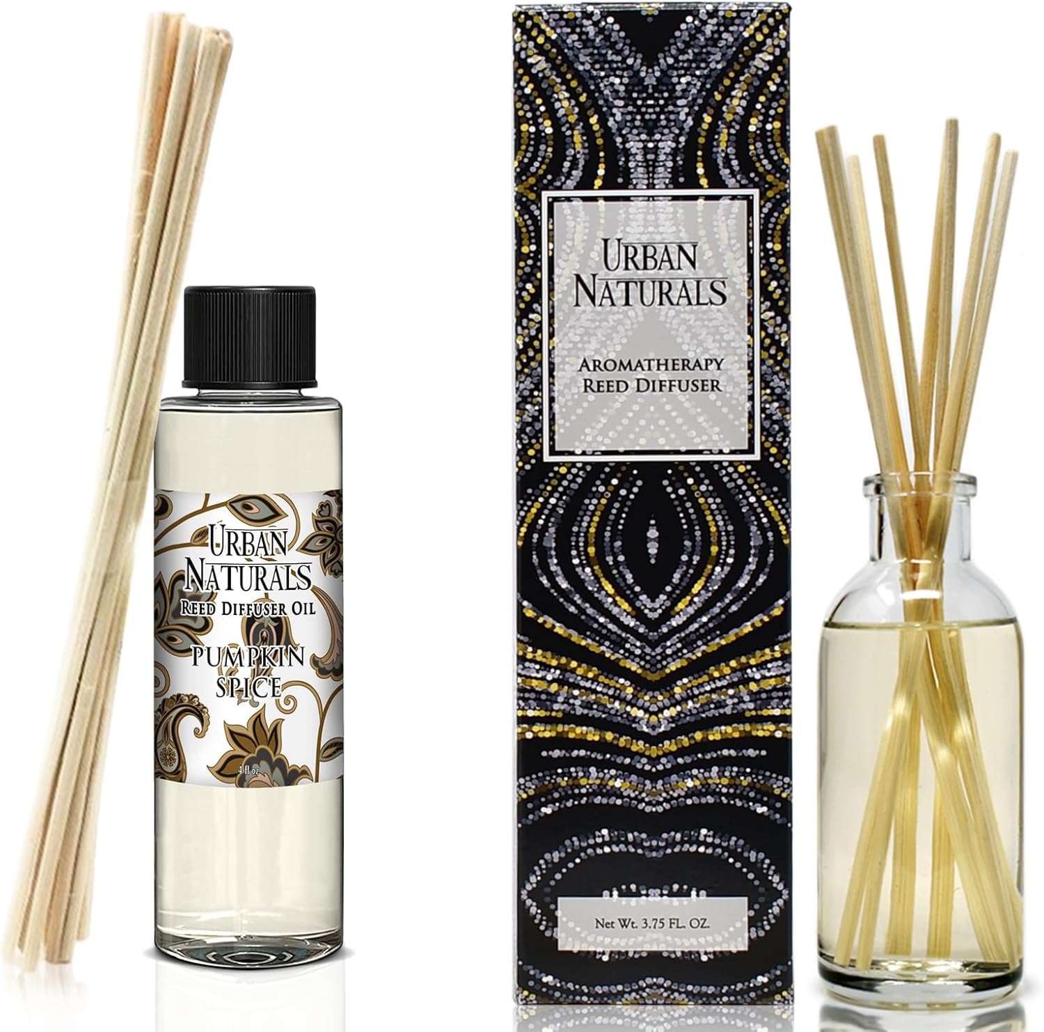 Urban Naturals Pumpkin Spice Reed Diffuser Refill Bundle