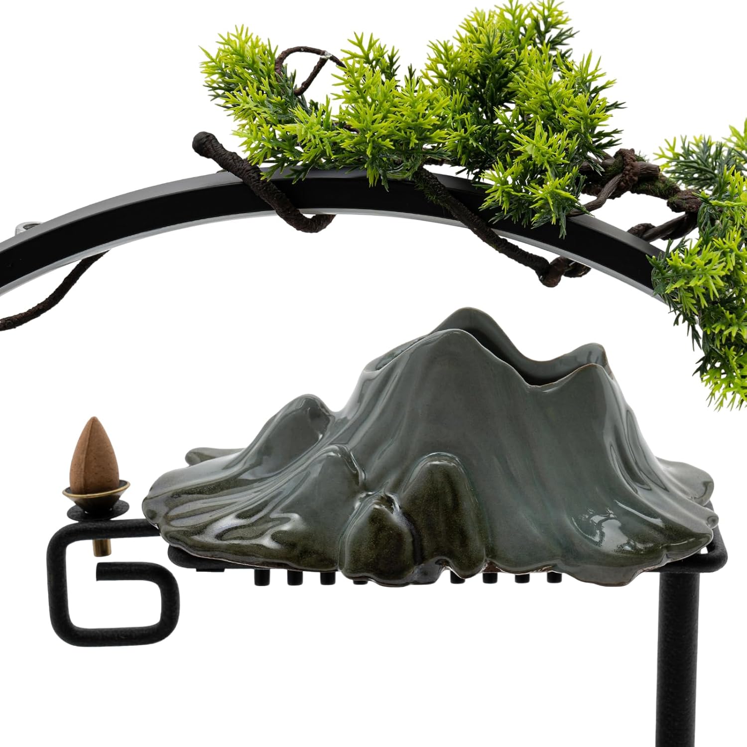 MOQNISE Tabletop Fountain with LED Light and Atomizer