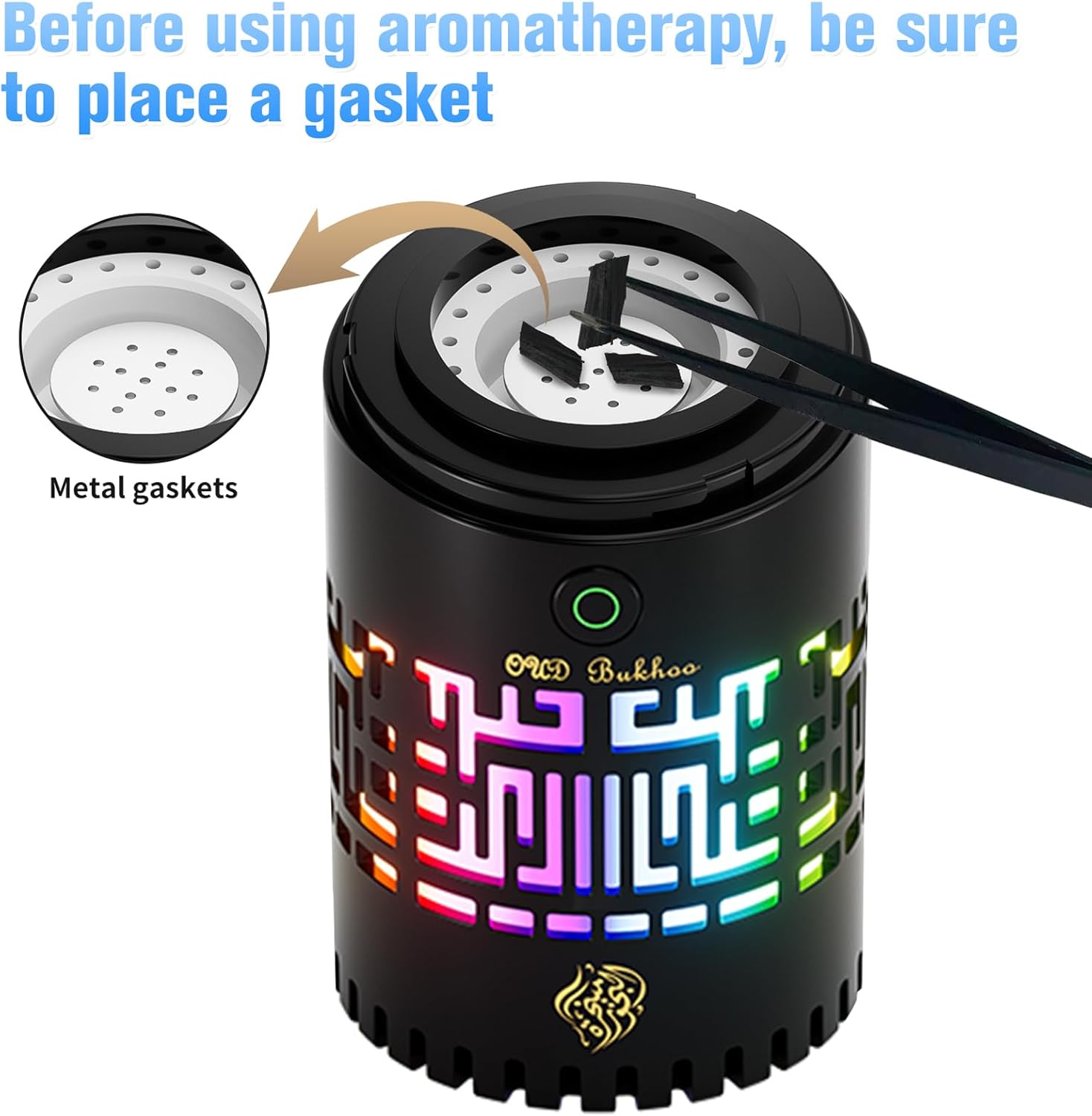 Portable Mini Incense Burner with Remote Control and USB Rechargeable