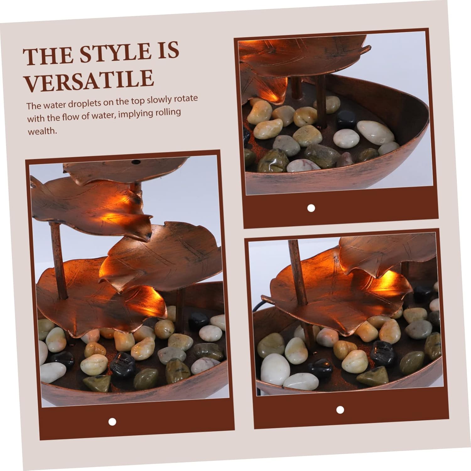 PRETYZOOM Desktop Waterfall Fountain Decor