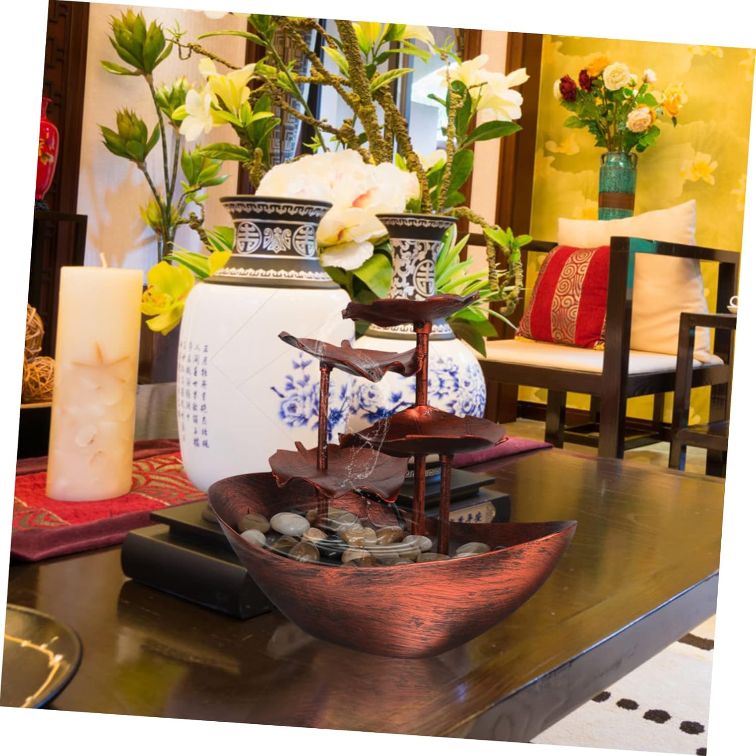 PRETYZOOM Desktop Waterfall Fountain Decor