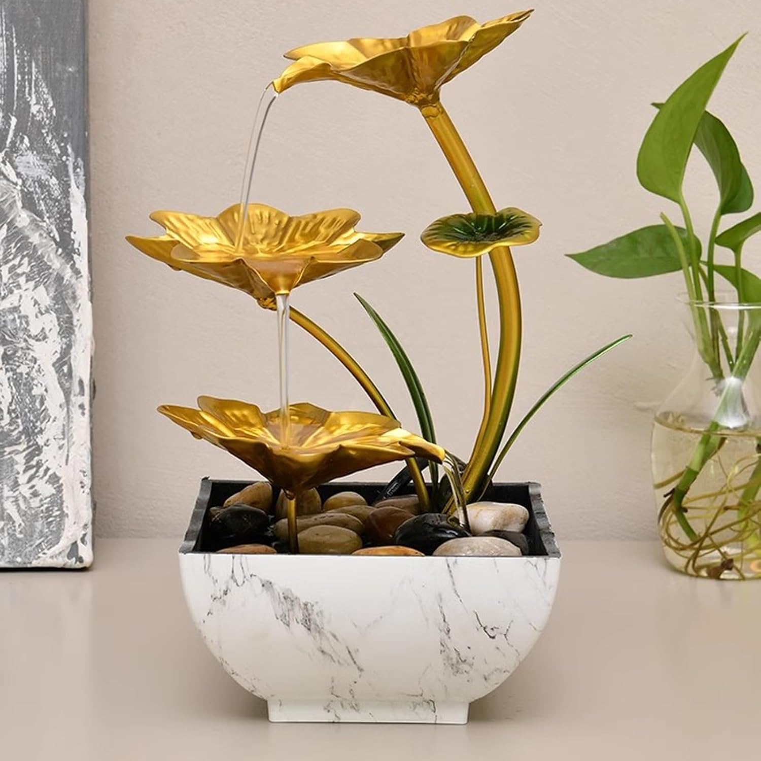 Sleeve Waterfall Fountain Desktop Fountain Decor