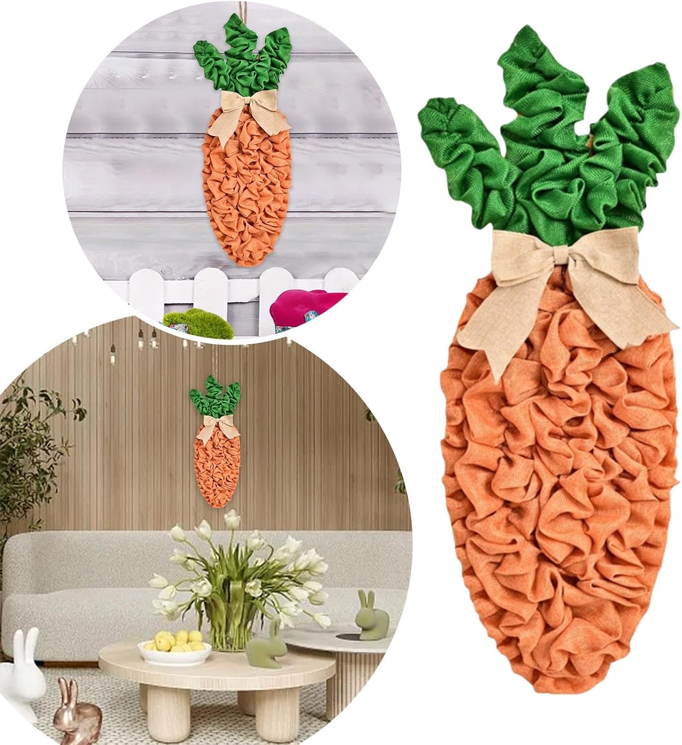 Adorable Easter Bunny Wreath with Hanger