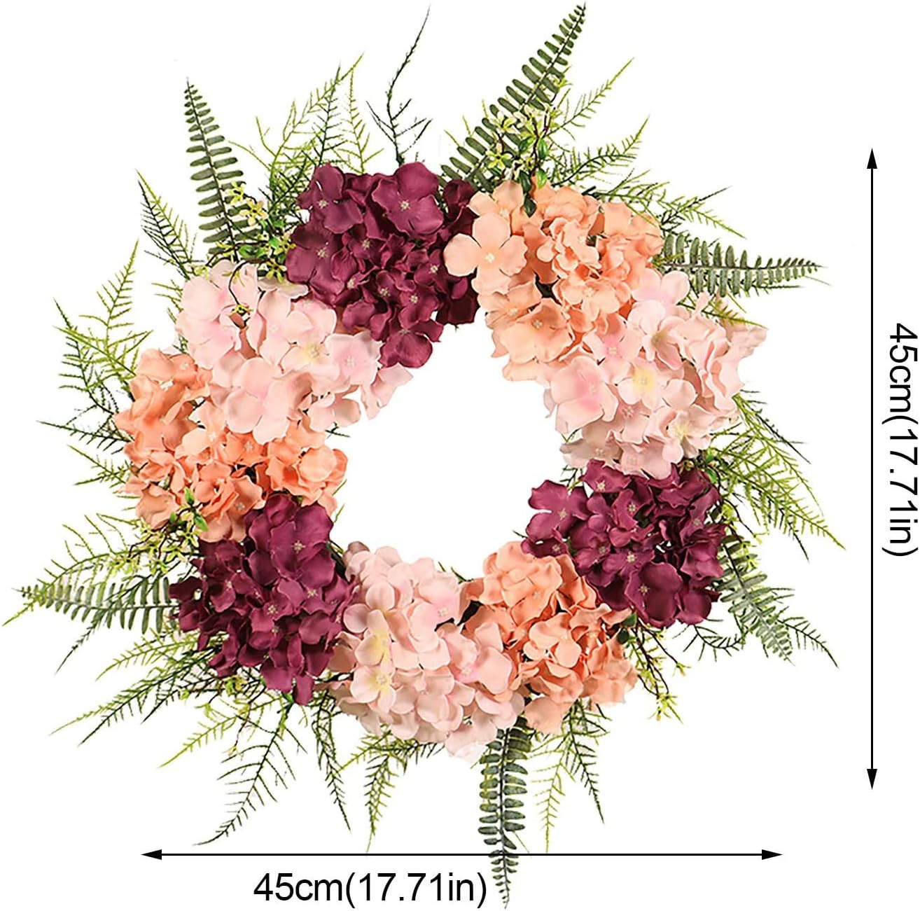 Double Door Christmas Wreath Pink Wreath for Front Door